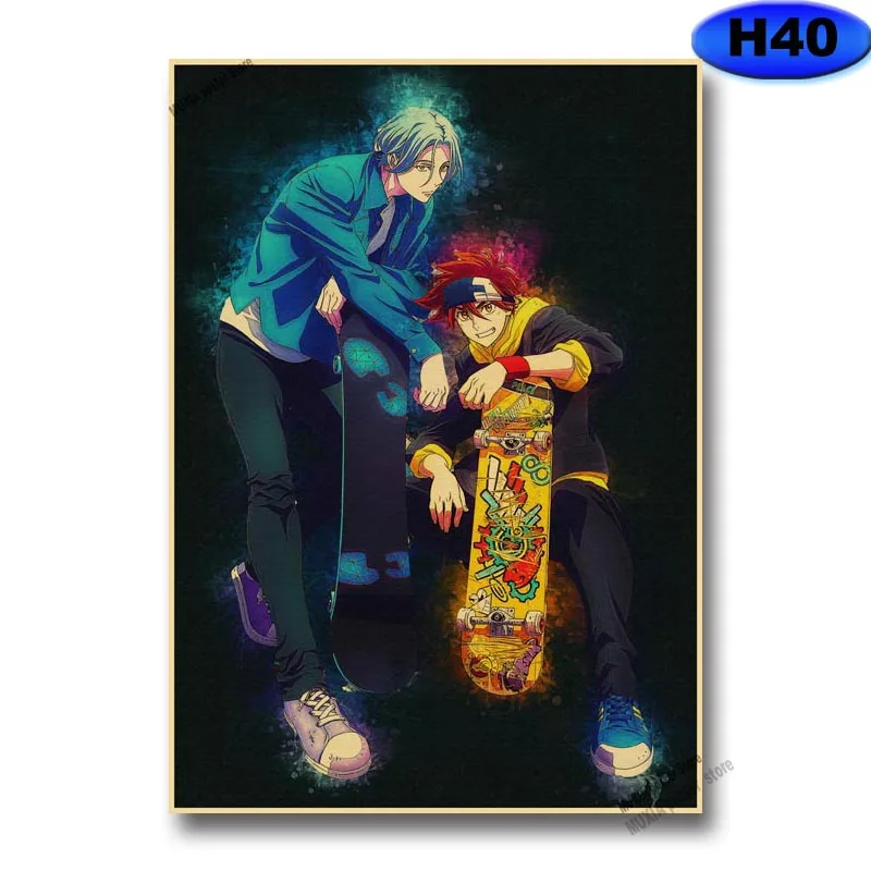 Vintage SK8 The Infinity Poster Kraft Paper Anime Posters Wall Stickers Home Decor Study Bedroom Bar Cafe Decoration Painting
