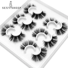 4/6 пар, натуральные длинные 3D ресницы из искусственной норки, толстые, ручная работа, полная полоска, ресницы, объемные, мягкие, норковые ресницы, накладные ресницы