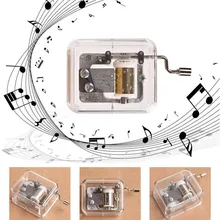 Миниатюрная классическая музыкальная коробка ручной работы, резная коробка с октавой, рождественский подарок, подарок на день рождения#30N14