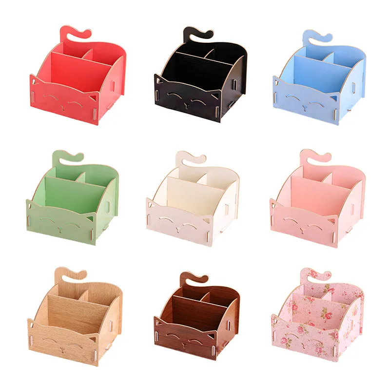 

New Cosmetic Drawer Makeup Organizer Wood Makeup Brush Storage Box Container Nail Casket Holder Desktop Sundry Storage Case