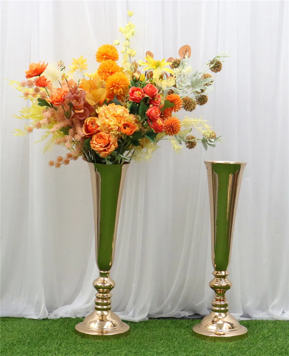 Европейский искусственный цветок, романтическая ваза из кованого железа, Декор для дома, цветочный винный стеклянный подсвечник, Свадебный декор для отеля, дорожный свинец, 1 шт