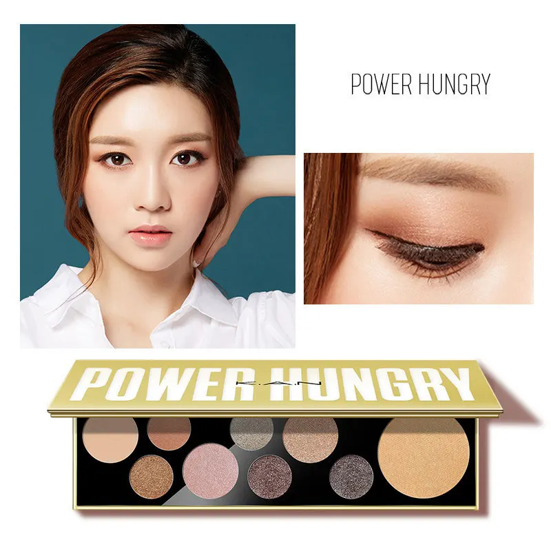 KAN Brand Shimmer & Glitter Eye Shadow Palette 9 Color Pigmented Powder Matte Eyeshadow Nude Purple Gray Black Eyeshadow KAN Brand Shimmer & Glitter Eye Shadow Palette 9 Color Pigmented Powder Matte Eyeshadow Nude Purple Gray Black Eyeshadow