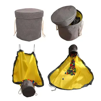 

Portable Toys Storage Bean Bag Slide Away Toy Storage Basket And Play Mat Multiple Patterns Organizer Bucket Pouch Toy Basket