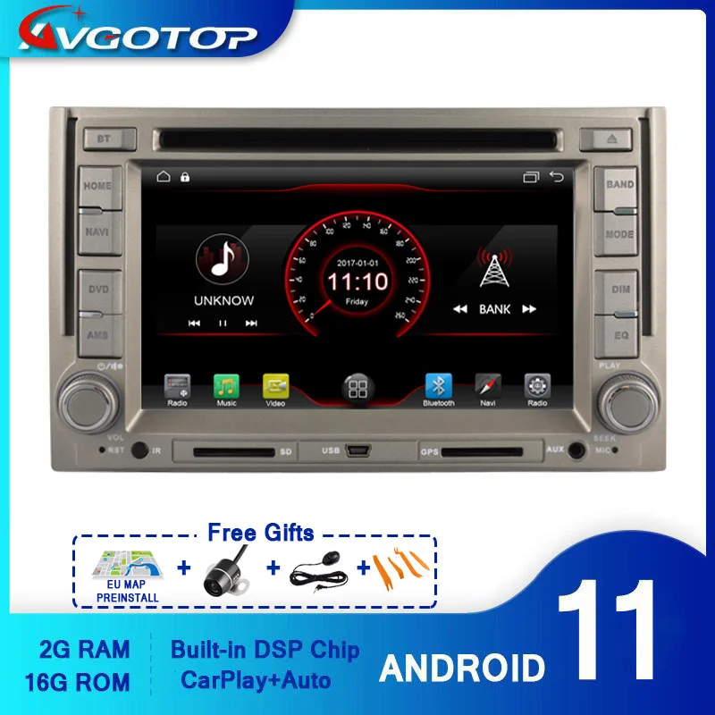 AVGOTOP Android 11 WINCE Bluetooth GPS Car Radio DVD Player for HYUNDAI H1 2G 16G MP3 MP4 Vehicle Multimedia | Автомобили и
