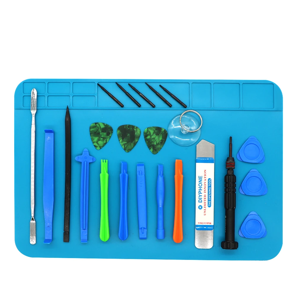 

PHONEFIX Professional Opening Pry Tool Kit Screwdriver Hand Tools with Heat Insulation Pad Repair Tool Kit for Mobile Phone