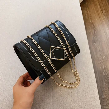 

Checkered women's shoulder bag fashion new discount high quality PU women's Messenger bag buckle large capacity bags for women