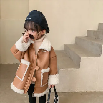 

Children coat autumn winter 2020 new Korean baby girl fur jacket Plush jacket