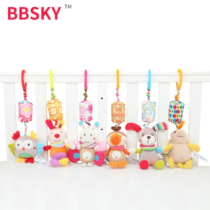 Baby Wind Chime Детская Подвеска для коляски кролик пчелы птица сова собака украшения автомобиля подвесная кровать детские игрушки с колокольчиком
