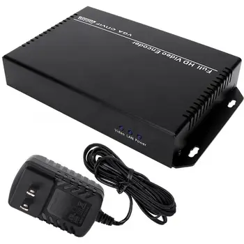 

VGA Video Encoder HTTP RTSP RTMP UDP HD Living Streaming Video Signal Encoder US Plug 100~240V