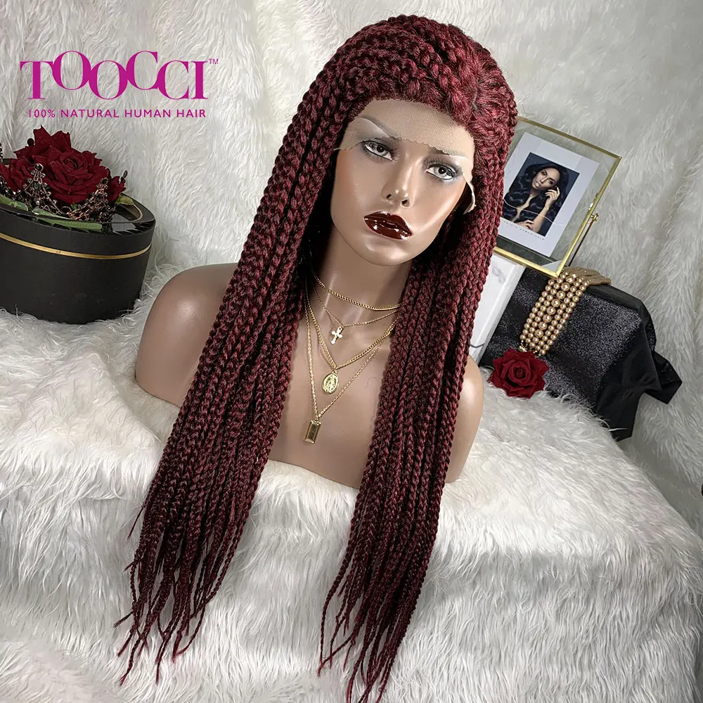 Длинный Плетеный женский парик TOOCCI из волос американский микро витых косичек