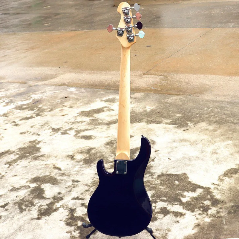 Высокое качество Фиолетовый Цвет 5 струнная электрическая бас гитара липа тело 21 Лады бас гитара с бесплатной сумкой