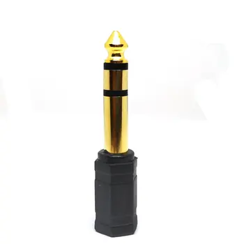 

1PCS Gilded 3.5MM Jack to 6.35MM Stereo Headphone Adaptor Connector Converter 6.3mm Audio Head Microphone Earphone Adapter