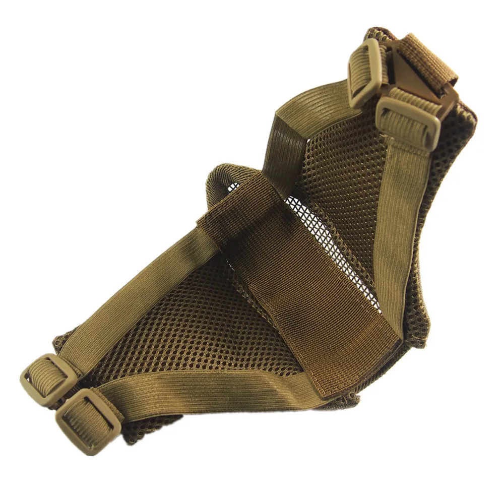 Тактическая полумаска для лица металлическая сетка череп Защитная Военная армейская Wargame Охотничьи аксессуары Пейнтбольная велосипедная маска для лица