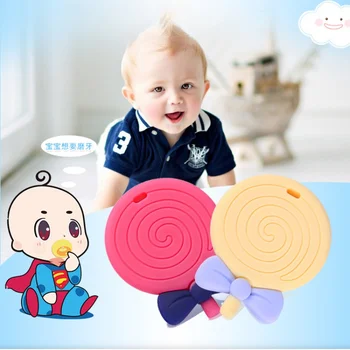 

Toddler Nursing Teething Toys Baby Silicone Lollipop Kids Infants Teethers Pendant Toys to Soothe Sore Gums Teether