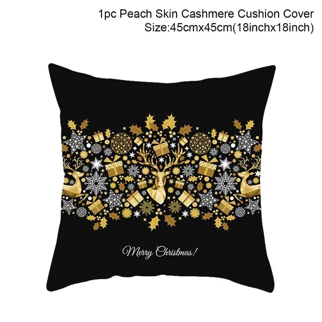 xmas cushion cover8 45x45 см, хлопковое белье, рождественское покрывало, подушка, рождественские украшения для дома, новогодний декор,, Navidad, рождественский подарок - Цвет: xmas cushion cover8