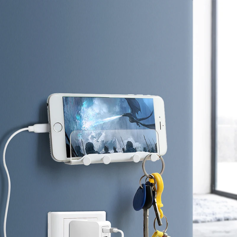 Universal Mobile Phone Holder Wall Charging Stand for iPhone 7 X XS Max Samsung Galaxy S10 Xiaomi Huawei Tablet Mount | Мобильные