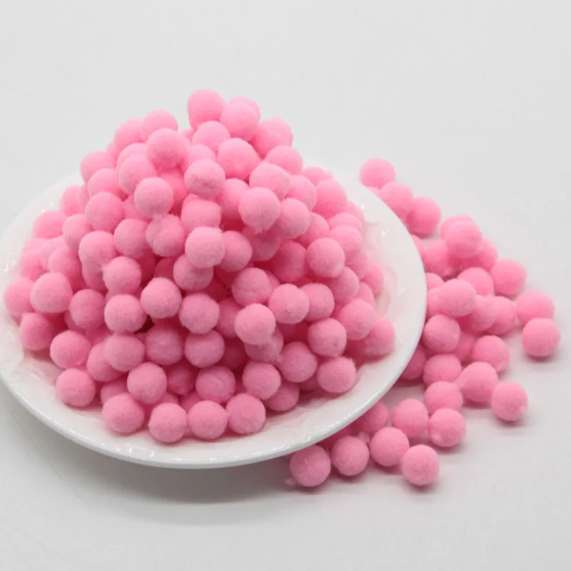 500 Pack Fluffy Mini Pompoms Balls High Density Pom Poms for Crafts Jewelry  Making Accessories Clothing Appliques Decorations (Pink, 10mm)