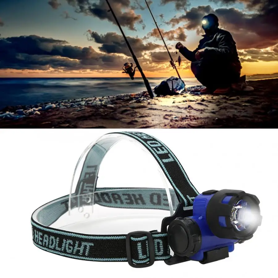 Outdoor Super Bright Lightweight LED Headlamp Fishing Hunting Strong