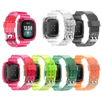 

Clear Smart Band For Fitbit Versa 3 Transparent Bracelet For Fitbit Sense Replacement Plastic Scratch Proof Smart Watch Strap