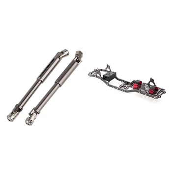 

2x Scx10 Steel Universal Drive Shaft for Axial Crawler Tf2 Trx4 & 1x SCX10 Frame Girder Carbon Fiber Chassis Frame Rails