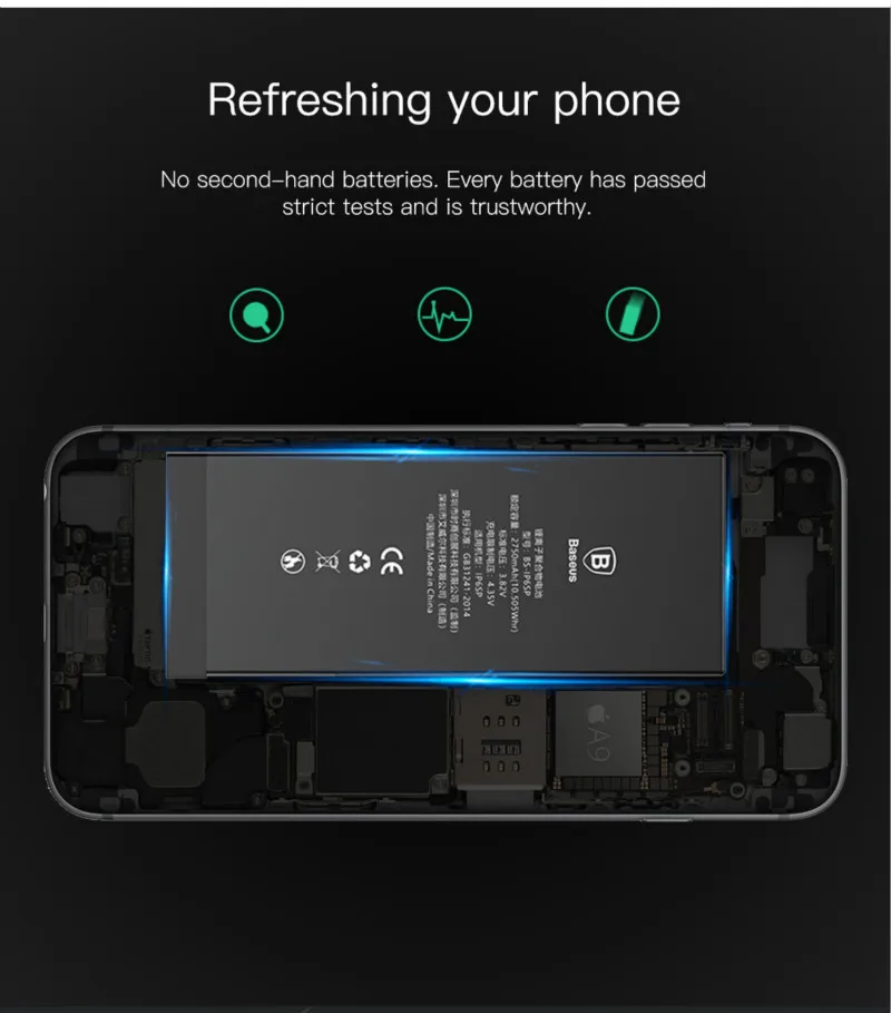 NENG аккумулятор для iPhone 6 6S Plus, Сменный аккумулятор для мобильного телефона, полимерный литий-ионный аккумулятор для iPhone 7 8 Plus