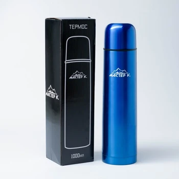 

Thermos "Master K", 1 l (5 years warranty), keeps warm 24 h, blue