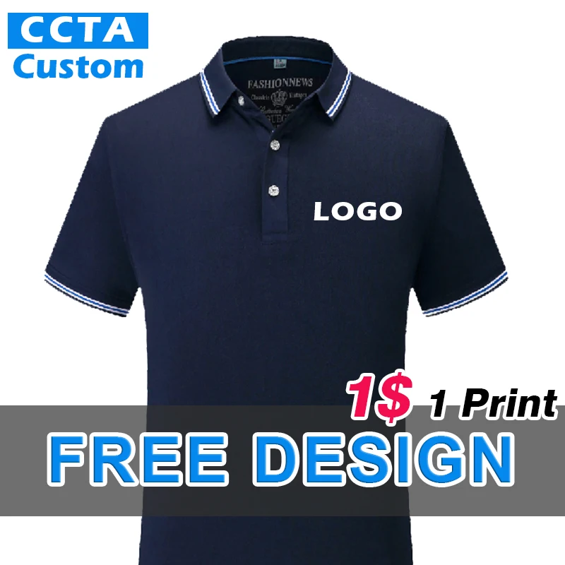 

2021 Summer Cheap Short Sleeve Logo Custom Company Group Polo Shirt Logo Embroidered Top