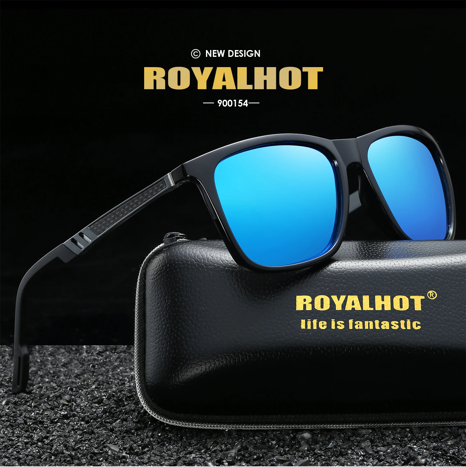 RoyalHot, эластичная оправа из алюминиево-магниевого сплава, мужские и женские поляризованные солнцезащитные очки, солнцезащитные очки для вождения, солнцезащитные очки, мужские очки, 900154