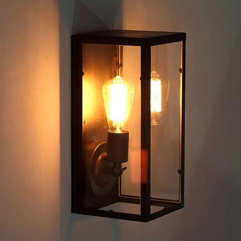 

Vintage Wall Light Bedside Balcony Stair Corridor Restaurant Cafe Lamp Pandora Box Wall Lamp E27 Wall Sconce Light