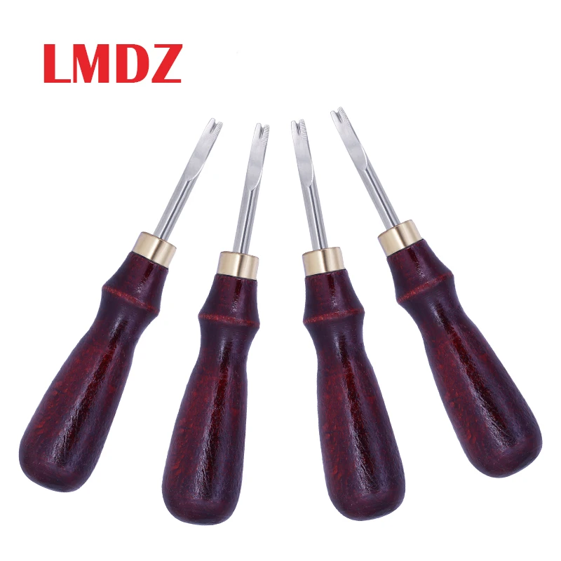 LMDZ 1 шт. кожаный скашивающий режущий инструмент DIY Кожа ремесло край скашивающий нож с деревянной ручкой 0,8-1,5 мм