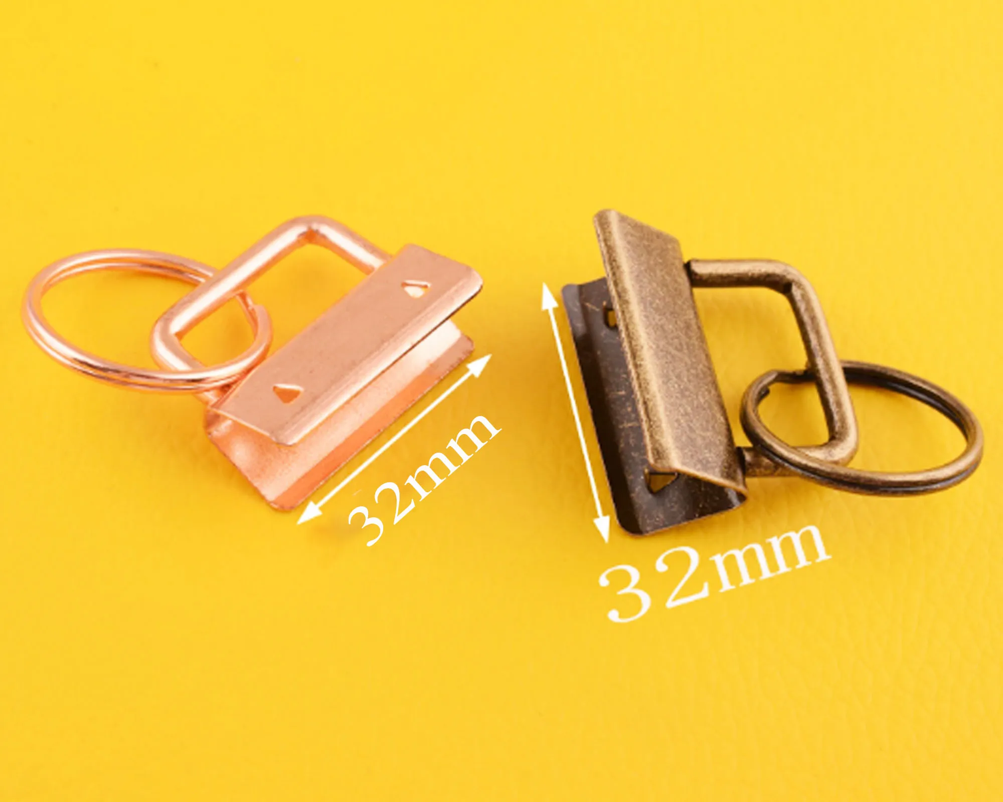 32mm Key Fob Hardware with key rings rose gold bronze for Lanyard Webbing Wristlet 10 sets | Дом и сад