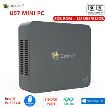 

Beelink U57 Mini PC bluetooth 4.0 Intel i5 5257U 3.1GHz 8GB 256GB 1000M LAN 2.4+5.8G Dual WIFI USB3.0 Support Windows 10Mini PC