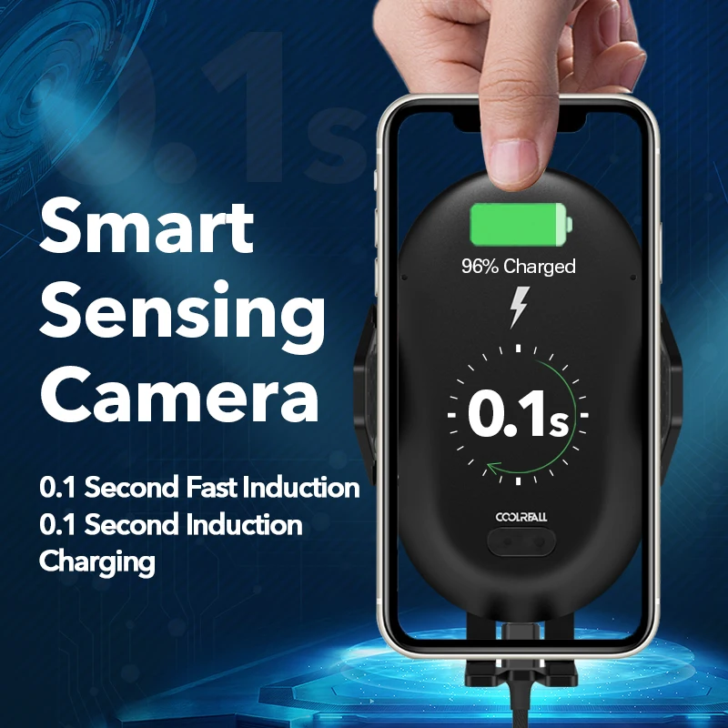 Coolreall 15 Вт автомобильное крепление Беспроводное зарядное устройство для iphone 11 pro Xs Xr X Автомобильный держатель для телефона Быстрая зарядка для HUAWEI P30 samsung S10 S9