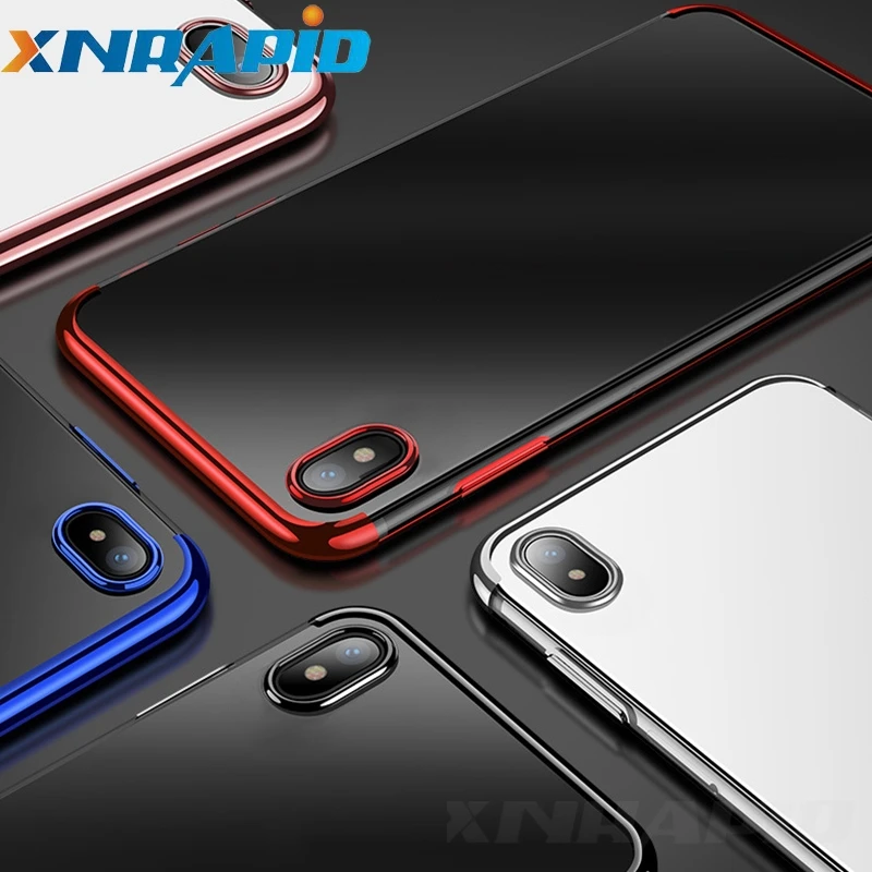 

For Xiaomi Redmi 8A 7A 6A Note 8 7 6 Pro K20Pro Luxury Plating Soft Clear Transparent Case For Mi 9 SE 9 Lite 9T CC9 A3 Case