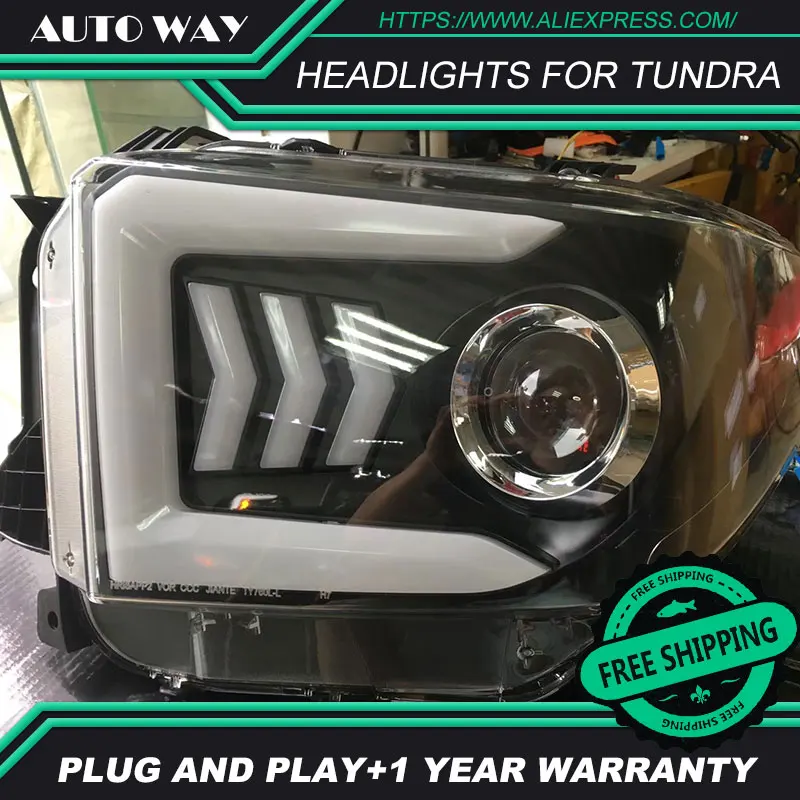 Автостайлинг фары для Toyota Tundra светодиодный ные H7 D2H Hid опция ангельские глазки