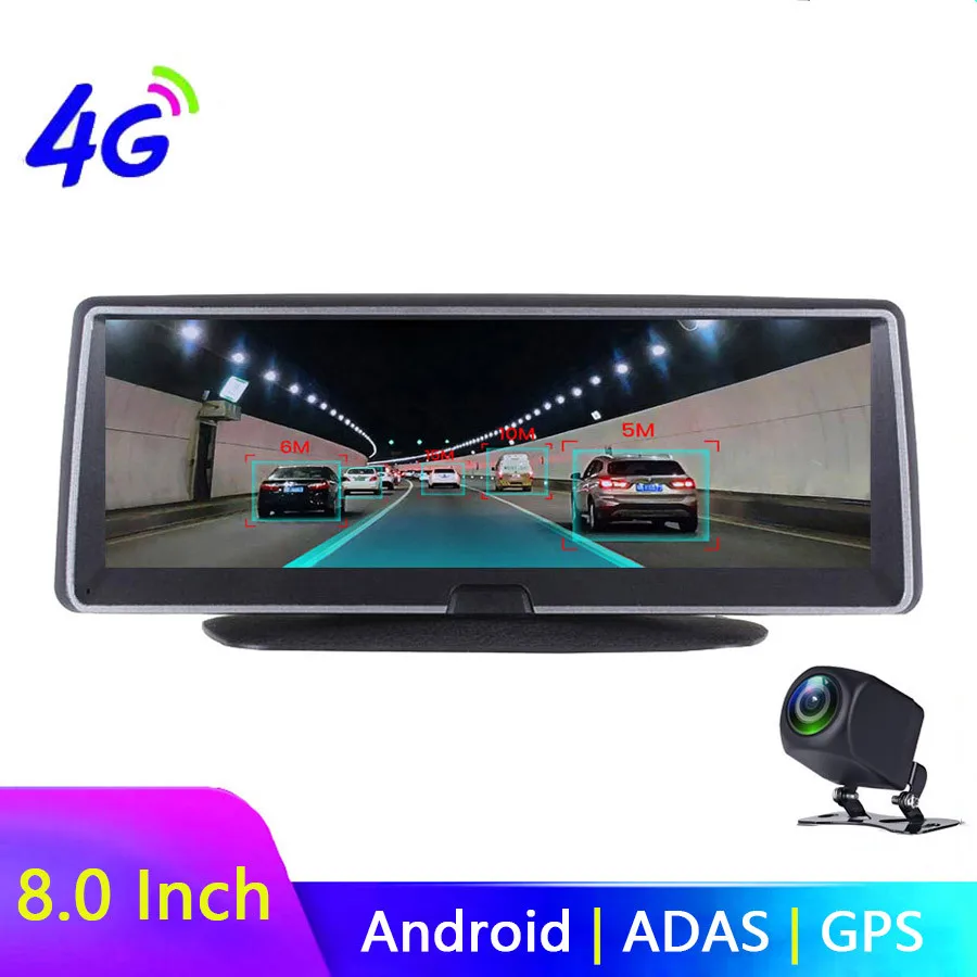 Maiyue star 8 дюймов ADAS 4G Android автомобильный видеорегистратор DVR gps навигация 1080P двойной объектив WiFi ночное видение автомобильный видеорегистратор