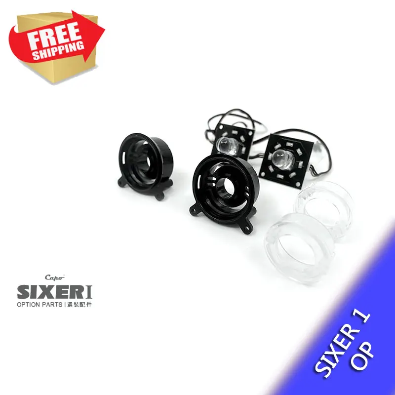 

Capo Jimny CD15828MLL SIXER1 Simulation lens + daytime running light modified headlights pair RC crawler option OP upgrade parts