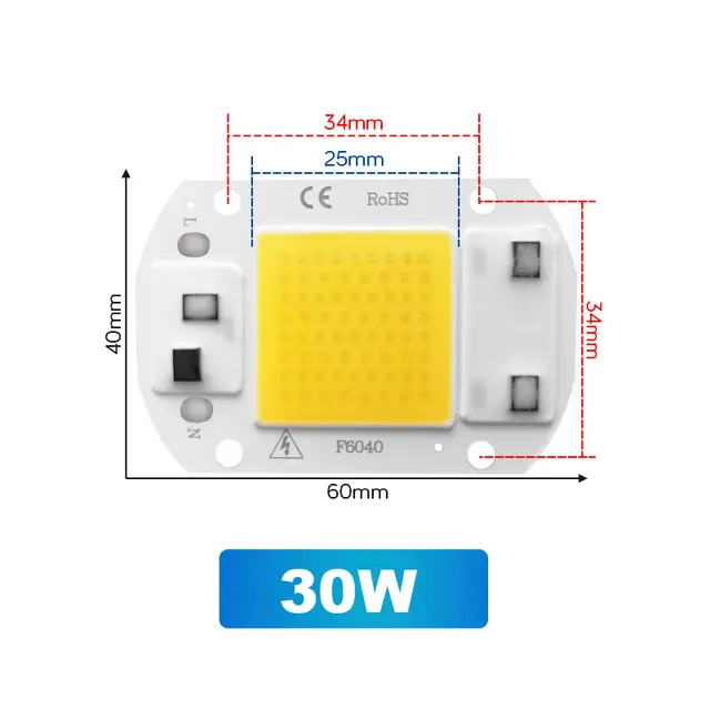 LED Chip No Need Driver COB AC 220V 3W 5W 7W 10W 20W 30W 50W  High Brightness Energy Saving Diy Spotlight Flood Light Bulb Chip 30W