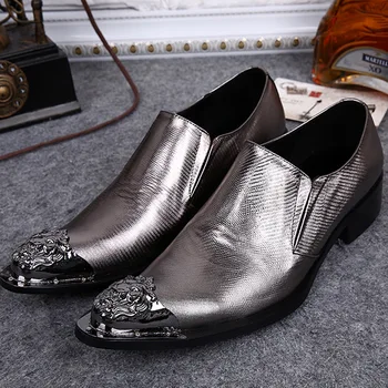 

Shoes British Style Men Shoes Genuine Leather Loafers Cow Leather Slip-on Rubber Solid Pointed Toe Leisure Full Grain Leather