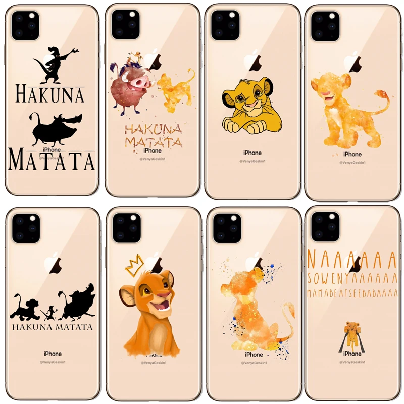 

Lion King Pumba Hakuna Matata Soft TPU Shell For iPhone 11 11Pro 5S SE 6 6S 6 7 8Plus Max XS XR X10 Soft silicone cover