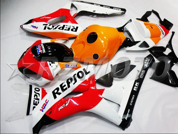 Топ литья под давлением ABS полный обтекатель комплект Подходит для Honda CBR1000RR 06 07 2006 2007 1000RR Обтекатели набор Repsol HRC