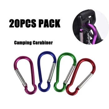 

20PCS PACK Outdoor Sport Aluminium Safety Buckle Quickdraws Spring Snap Clip Hooks Keychain Carabiner Key Chain Clip