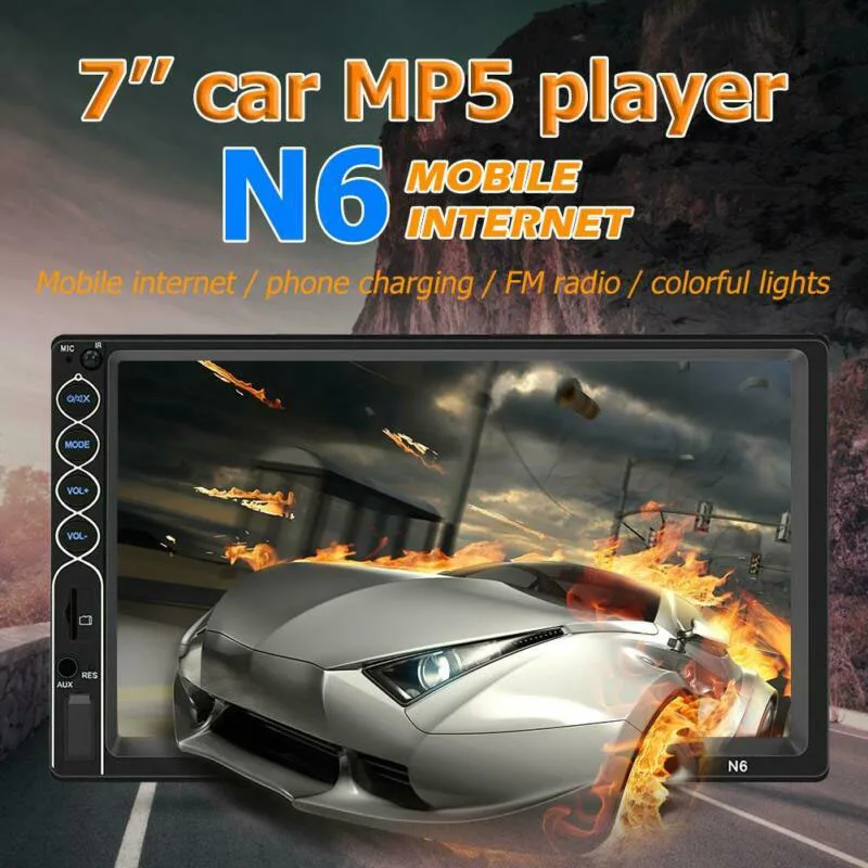 Авто стерео радио 2DIN " HD MP5 MP3 FM Bluetooth Сенсорный экран+ камера часть