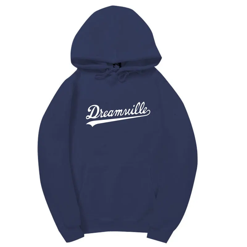 Новинка; худи Для мужчин хип-хоп DREAMVILLE Коул Логотип с капюшоном Swag письмо флисовые J худи с принтом Cole зимние толстовки Мужские пуловер