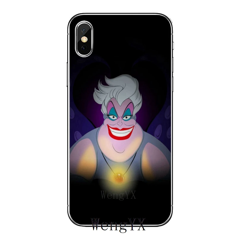 Ursula Русалочка для iPhone 11 pro XR X XS Max 8 7 6s plus SE 5s 5c iPod Touch 5 6 прозрачный чехол - Цвет: Little-Mermaid-A-04