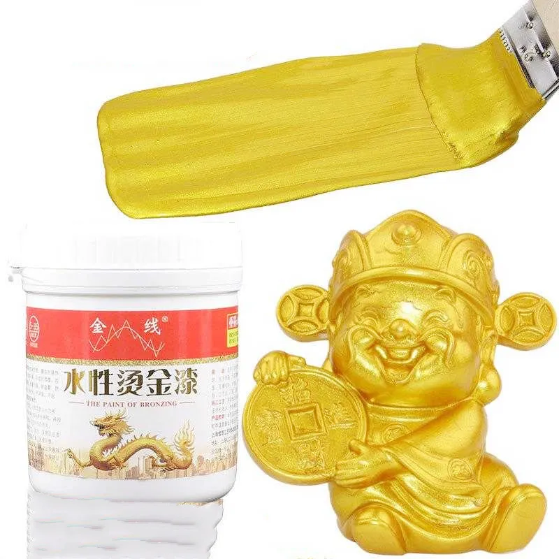 50g Hot stamping bright Gold paint,Metal lacquer, wood paint, tasteless  water-based paint,Can be applied on any surface - AliExpress