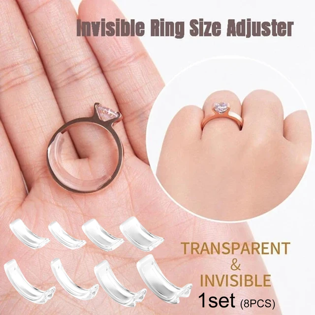 8Pcs Invisible Clear Ring Size Adjuster for Loose Rings Ring Adjuster Ring  Sizer Reducer Fit Any Rings Adjuatable Tools - AliExpress