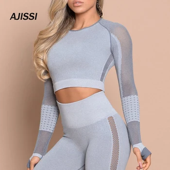 Sport Fitness Seamless Yoga Set Suit Female Mesh Workout Clothes  Gym for Women Leggings Breathable Sportwear Woman Yoga Suit 6