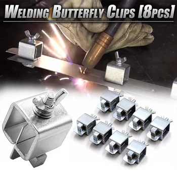 

8Pcs Butt Welding Clamps Weld Sheet Metal Clip Positioner Auto Car Truck Door Skin Panel JDH99