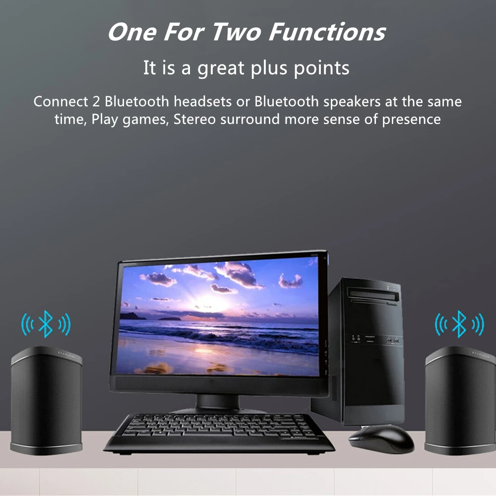 Передатчик APTX/A2DP с Bluetooth 5 0 беспроводной стереозвук аудиоадаптером для